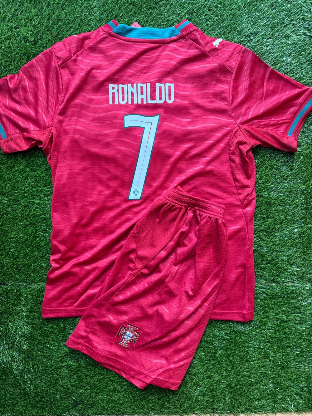 Ronaldo Portugal jersey kids set